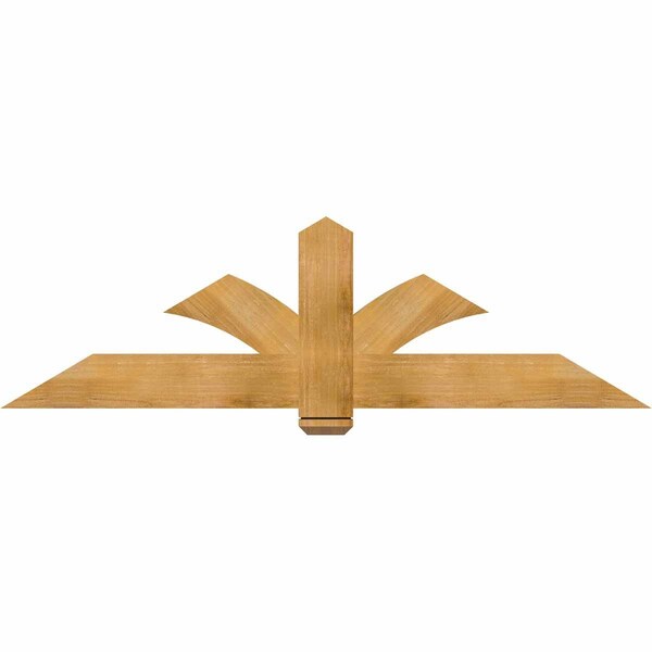 Ekena Millwork Redmond Rough Sawn Timber Gable Bracket, Western Red Cedar, 72"W x 21"H x 2"D x 6"F, 7/12 Pitch GBW072X21X0206RED00RWR - main